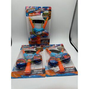 Nerf Super Soaker Storm Ball Sling and Soak – 3-Pack Slingshots Come with 6 Reus